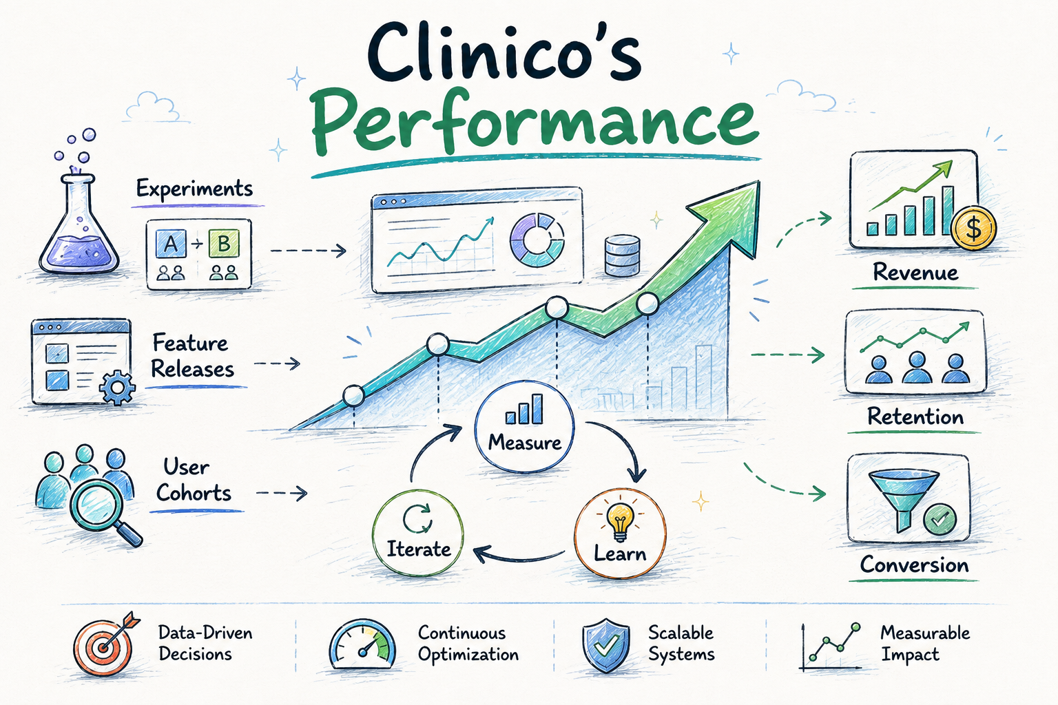 ClinicOS Performance Deep Dive — sketch illustration